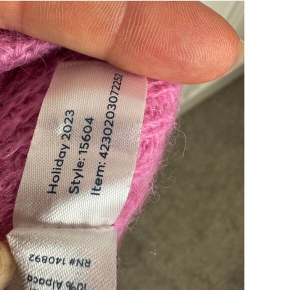 Marine Layer Women's Pink Evelyn Dream Yarn Pullover Sweater Size Large - Picture 5 of 6